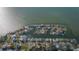High angle view of waterfront properties with deep water docks and easy access to the bay at 3192 Gulf Winds Cir, Hernando Beach, FL 34607