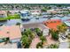 Aerial view showcasing the waterfront property and surrounding neighborhood at 3545 Seaway Dr, New Port Richey, FL 34652