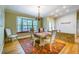 Dining room featuring a bay window with a window seat and stylish table with seating for four at 3545 Seaway Dr, New Port Richey, FL 34652