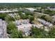 Aerial view showcasing the townhomes within a leafy community at 5704 Bratton Dr # 2, Tampa, FL 33617