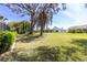 Large lush backyard with mature trees and landscaping at 7472 Clearmeadow Dr, Spring Hill, FL 34606