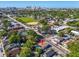 Aerial view of the home's neighborhood, with views of downtown Tampa, sports fields, and surrounding streets at 3101 N 15Th St, Tampa, FL 33605