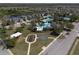 Overhead view showcasing the community amenities including pool, playground, and basketball court at 34329 Evergreen Hill Ct, Wesley Chapel, FL 33545