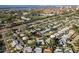 Panoramic aerial view of a neighborhood with stunning water views and lush landscaping at 4127 53Rd S Ave, St Petersburg, FL 33711