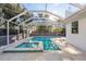 Sparkling pool and spa surrounded by a screened enclosure and a well-maintained patio at 4127 53Rd S Ave, St Petersburg, FL 33711