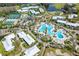Aerial view of community featuring pools, tennis courts and golf at 5020 Mill Pond Rd # 3158 & 3160, Wesley Chapel, FL 33543