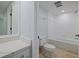 Bathroom with white countertops, tile floors, and a bathtub at 5020 Mill Pond Rd # 3158 & 3160, Wesley Chapel, FL 33543