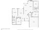 Detailed floorplan showcasing the layout of the home's bedrooms, bathrooms, living areas, kitchen, and garage at 864 Pinewood W Ter, Palm Harbor, FL 34683