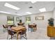 Bright meeting room with tables and chairs, providing a comfortable space for meetings and socializing at 864 Pinewood W Ter, Palm Harbor, FL 34683