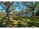 Lovely backyard with ample green space and mature trees providing plenty of shade at 203 S Coolidge Ave, Tampa, FL 33609