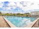 Sparkling pool featuring brick paver edging, pool rules sign, and surrounding lounge chairs at 2331 Finlandia Ln # 43, Clearwater, FL 33763