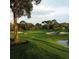 Picturesque golf course view with rolling green hills, sand traps, and mature trees at 36750 Us 19 N # 19212, Palm Harbor, FL 34684