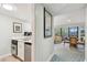 Modern kitchenette and dining area with sleek appliances, quartz countertops and ample natural light at 36750 Us 19 N # 19212, Palm Harbor, FL 34684