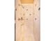 Shower features decorative stone accents, a built in shelf, and a rainfall shower head at 506 S Willow Ave # 7, Tampa, FL 33606