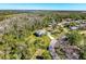Areal view of a cozy home nestled in a leafy, secluded neighborhood with a forest view at 8437 Indies Dr, Hudson, FL 34667