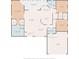 Colorful floor plan provides layout with room dimensions at 8437 Indies Dr, Hudson, FL 34667