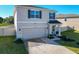 Charming two-story home with a two car garage, well-maintained lawn and attractive landscaping at 10727 Penny Gale Loop, San Antonio, FL 33576