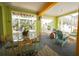 Covered outdoor space with colorful decor and landscaping views at 112 13Th Ave, Indian Rocks Beach, FL 33785