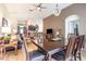 The living room is open to the dining area and kitchen, offering an open floorplan at 14205 Stockwell Ln, Ruskin, FL 33573