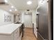 Bright, modern kitchen featuring white cabinets and stainless steel appliances at 3325 Bayshore Blvd # D11, Tampa, FL 33629