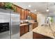 Stylish kitchen with granite countertops, stainless appliances and plenty of cabinet space at 513 Manns Harbor Dr, Apollo Beach, FL 33572