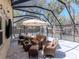 Outdoor screened patio with lounge seating and dining area, perfect for relaxing or entertaining guests at 5433 Palmetto Rd, New Port Richey, FL 34652