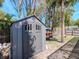 View of the backyard shed and outdoor storage at 5433 Palmetto Rd, New Port Richey, FL 34652