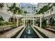 Quiet courtyard with tropical landscaping and water features at 700 S Harbour Island Blvd # 404, Tampa, FL 33602