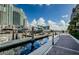 Modern marina with multiple boat slips and a waterfront view at 700 S Harbour Island Blvd # 404, Tampa, FL 33602