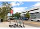 Hyde Park Village street view showcases shops, parking and accessible scooters under a partly cloudy sky at 800 S Dakota Ave # 221, Tampa, FL 33606