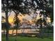 Picturesque water view featuring a vibrant sunset reflecting over the calm water and lush landscape at 8910 Eagle Watch Dr, Riverview, FL 33578