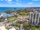 Stunning aerial perspective showcasing the property's proximity to the waterfront, beaches, and vibrant city life at 920 N Shore Ne Dr, St Petersburg, FL 33701