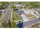 High-angle shot of a home with a private driveway, manicured lawn, and lush trees in a serene neighborhood at 1766 10Th Sw St, Largo, FL 33778