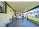 Spacious covered patio, perfect for outdoor entertaining and relaxation at 3051 Shady Creek Dr, Wesley Chapel, FL 33543