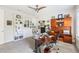 Spacious home office featuring custom bookshelves and large desk at 4117 W Platt St, Tampa, FL 33609