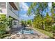 Backyard swimming pool with manicured landscaping at 4117 W Platt St, Tampa, FL 33609