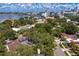 Beautiful aerial view of a neighborhood near the water with Tampa in the background at 43 Aegean Ave, Tampa, FL 33606