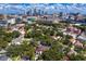 An aerial view of a neighborhood with city views and well-maintained landscaping at 43 Aegean Ave, Tampa, FL 33606