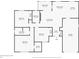 Floor plan featuring dimensions for a single-Gathering home at 7509 Mesa Street, North Port, Florida at 7509 Mesa St, North Port, FL 34287