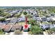 Residential neighborhood aerial view shows well-maintained homes and tree-lined streets at 9711 Wydella St, Riverview, FL 33569