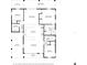 Detailed floor plan showcasing the layout of the house, including room dimensions at 1039 23Rd St, Sarasota, FL 34234