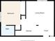 Detailed floor plan of the house, including bedroom, bathroom, living room, kitchen, and foyer at 1301 S Howard Ave # B24, Tampa, FL 33606