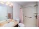 Bathroom with vanity, shower/tub combo, and neutral finishes at 15925 Pond Rush Ct, Land O Lakes, FL 34638