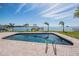 Backyard pool and waterfront with private dock and lift offering stunning water views at 200 Driftwood W Dr, Palm Harbor, FL 34683