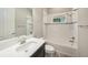 Bathroom featuring a tub with shower and a modern vanity with sink at 4782 Night Star Trl, Odessa, FL 33556