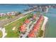 Stunning aerial view of waterfront condos, golf course, and Gulf of Mexico in beautiful Tierra Verde at 5625 Escondida S Blvd, St Petersburg, FL 33715