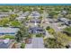 Bird's eye view of a home with solar panels on the roof and a screened-in area at 5953 36Th N Ave, St Petersburg, FL 33710