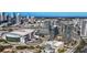 An aerial shot featuring the city skyline, highways and the arena at 700 S Harbour Island Blvd # 240, Tampa, FL 33602
