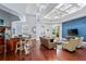 Bright lounge with coffered ceilings, elegant seating, and a dark wood floor providing ample space for entertaining at 700 S Harbour Island Blvd # 240, Tampa, FL 33602