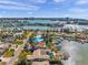 Breathtaking aerial of canal-front homes, each featuring a private dock, pool, and a picturesque setting at 8032 13Th S Ave, St Petersburg, FL 33707